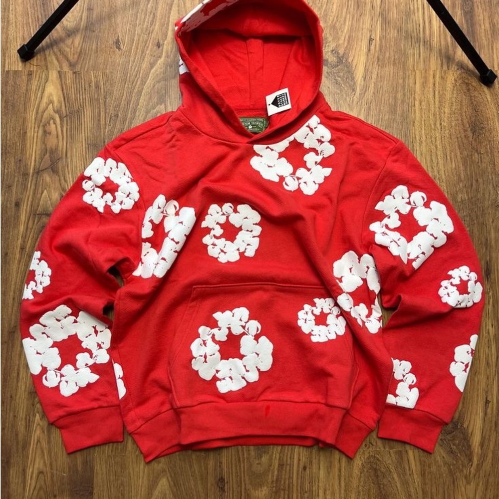 Red Floral Hoodie